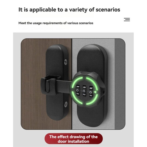Password Lock Luminou Combination Lock Mechanical Code High-Security Sliding Door Lock for Cabinets Drawers Doors 1