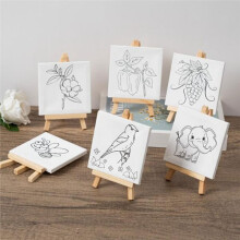 Tabletop Easel with Painting Frame and Canvas, Painting Easel for Kids and Adults, Small Wooden Stand for Painting