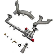 5.0L Engine Aluminum Rear Coolant Pipe Tube Kit LR122709 LR109402 for LR4 10-20 AJ812458