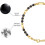 Women's Beaded Boho Bracelet Silver Gold 7+1 Inch 5