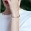 Women's Beaded Boho Bracelet Silver Gold 7+1 Inch 2