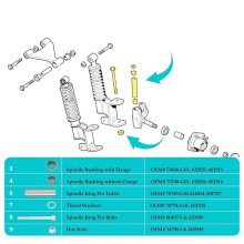 Cart Spindle Kingpin Bushings Kit for EZGO RXV 2008- & 2FIVE 10-2013 Electric 614034 601707 632925 632926 620380