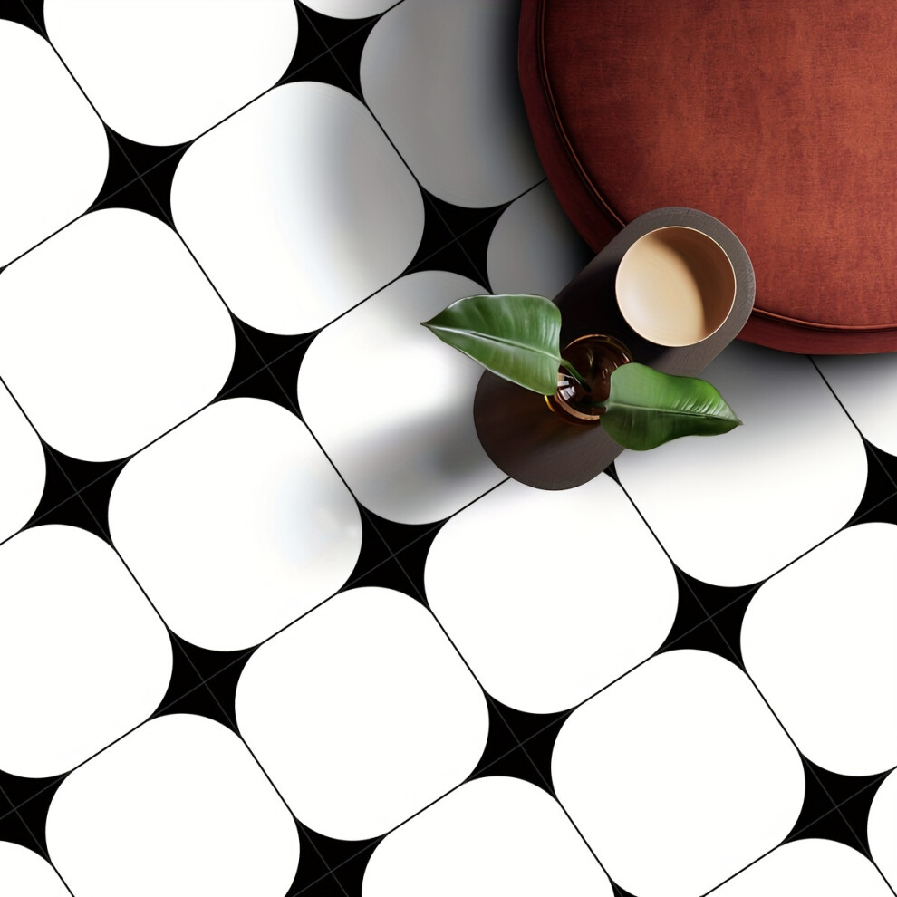 (30*30Cm*12Pcs) 12Pcs Peel & Stick Vinyl Floor Tiles - Nordic Geometric Design, Thick Wear-Resistant Decals For Home Decor,30*30Cm 5032130966999