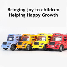 (one-size, orange) Bus Toy Opening Door School Bus Model Birthday Gift for Boys