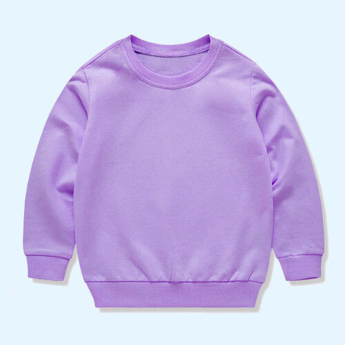Kids' long sleeve solid round neck tee 1