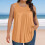 Regata feminina plus size com gola redonda, pregas frontais e modelagem solta. 3