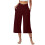Calça de ioga feminina de perna larga com bolsos, comprimento 7/8. 2