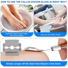 new 100 pcs Corn Plane Blades Set Pro Callus Rasp Tool Salon Pedicure Foot Sharp