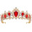 Diadema rosso oro con cristalli (1 pezzo) 1