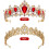 Diadema rosso oro con cristalli (1 pezzo) 2