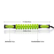 (Black) Muscle Roller fMassage Roller with Handle for Back