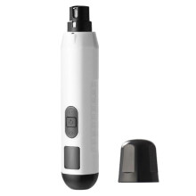 (white) Electric Dog Nail Grinder with LED Light Quiet, High-Speed Rechargeable Pet Nail Trimmer with LCD Display for Stress-Free Grooming at Home