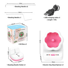 Electric Bead Spinners with Needle Wear Resistat Quick Beading Tool for Making Necklaces