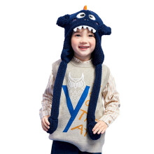 Cute Cartoon Movable Ears Plush Hat for Kid Portable Comfortable WarmHat for Photo Taking
