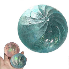 Flash Promo-Glitter Glutinous Rice Bun Squishy Toy Transparent for Stress Relief Random Color