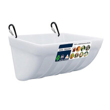(1pcs, White) Hanging Chicken Food Trough Multifunctional Chicken Feeder for Animal
