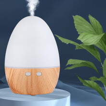 (White Background) Small Egg-Shaped Aromatherapys Lamp with Color Light Large Fog Volume Humidifier for Study Room