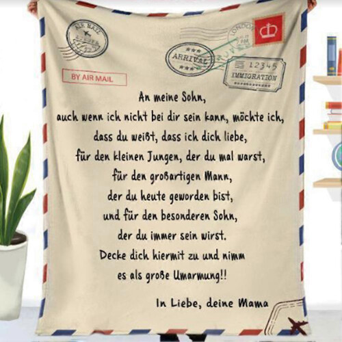 (150*203230G, German Daughter) Envelope Blanket Comfortable Warm Flannel Throw Blanket Great Present Idea