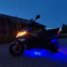 Luci LED per Motocicletta RGB APP Controllo Audio Moto Retroilluminazione Flessibile Impermeabile Striscia Luminosa al Neon 36 Luci