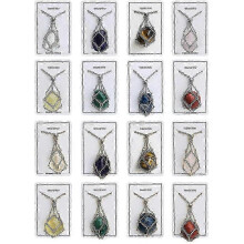 new 25-26 Adjustable Crystal Cage Necklace - Interchangeable Stone Holder Jewelry