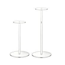 Clear Acrylic Hat Stand Hat Holder Rack Decorative Hat Display Stand with Pedestal and Base Home Decor Round