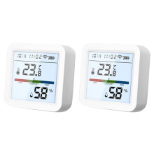 Tuya WIFI Temperatur- und Feuchtigkeitssensor mit Hintergrundbeleuchtung Hygrometer Thermometer  Life APP Steuerung Unterstützung für Alexa