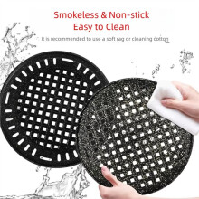 Plaque en Carbone Antiadhésive pour Barbecue au Charbon de Bois, Grill Circulaire en Forme de Ruche pour Réchaud de Camping Extérieur