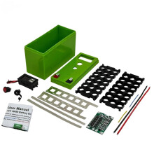 DIY 12V 18650 Battery Box Kit 3X7 18650 Holder+3S 40A BMS+Nickel Voltage Display Dual-USB Power Bank for UPS Solar B