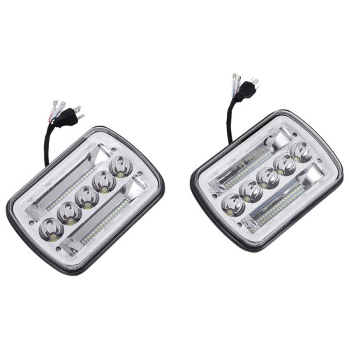 1 Par 240 W 5 X 7 Polegadas 7 X 6 Polegadas Farol Led Hi-Lo Feixe Halo Drl para Jipe Cherokee  Xj Yj