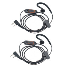 2PCS K- Headset Mic Walkie Talkie Earphones Waterproof K- Walkie Talkie Earpiece for UV-5R UV-5RH