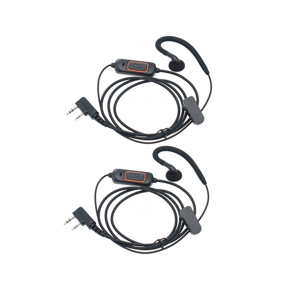 2Pcs K- Headset Mic Walkie Talkie Earphones Waterproof K- Walkie Talkie Earpiece For Uv-5R Uv-5Rh 6033269008979