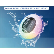 Solar Powered Pool with Temperature Display LED Floating Pool Cleaner for Above Ground & Inground Pools
