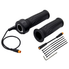 Electric Bike Throttle Grip Q20 3 Pin Anti Slip Electric Bike Handle Grip Waterproof for Electric Scooter