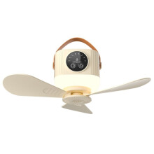 Tragbarer Wiederaufladbarer 7200mAh Deckenventilator mit Licht, Kabelloser USB-Hängelüfter für Studentenwohnheim, Bett, Outdoor-Camping