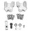 Motorcycle Handlebar Riser Mounting Clamp Handlebar Height and Rear Shift Adapter Parts for  800MT Silver 1