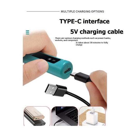 Portable Cordless Soldering Iron Kit with LCD Display, USB Powered, Quick Heat- 1