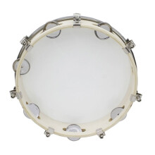 10 Inches Tambourine Hand Held Drum Bell Wooden Tambourine Musical Educational Instrument for Church KTV Party