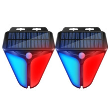 Solar Strobe Warning Light with 90DB Alarm, Motion Sensor, IP65 Waterproof for Outdoor Security