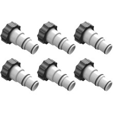 6-Teiliges Set Poolschlauchadapter mit Kragen für 4000, 2500, 2000, 1500 Pumpen mit Gewindeanschluss für Aufstellpools