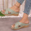 Women's Wedge Sandals Green Size 9 5