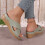 Women's Wedge Sandals Green Size 9 6
