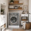 Meuble cache-lave-linge - THE WHITE STONE - 707092 cm - Blanc mat - MDF mélaminé - Gain de place 1