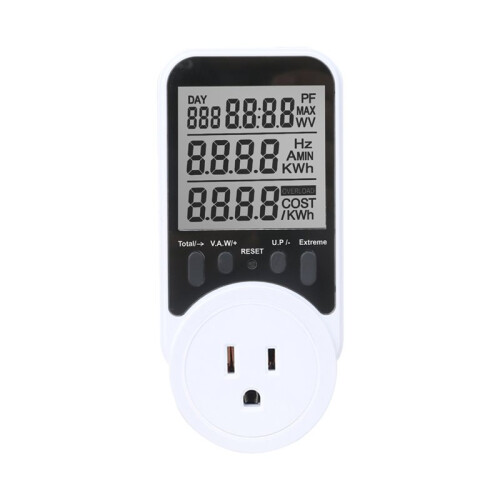 LCD Display  Power Meter AC120V Power Metering Socket Electronic Wattmeter US Plug 1