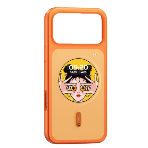 Magnetic NFC Ink Smartphone Case, Suitable for  17 Pro Max.DIY Pattern Ink Mobile Phone Case Orange