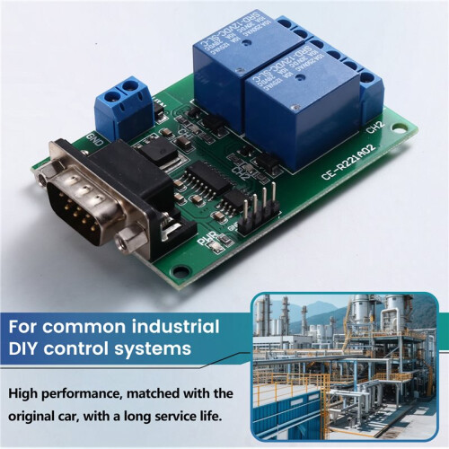 Remote Control  Board Serial Port Relay Module  12V 2 Channel DB9 Male RS232 Remote Control  Board 2