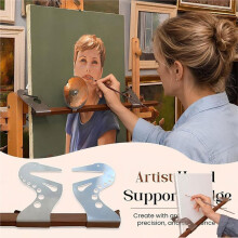 Barra de Suporte para Mão de Cavalete Ajustável, Suporte de Pulso de Metal para Desenho e Pintura