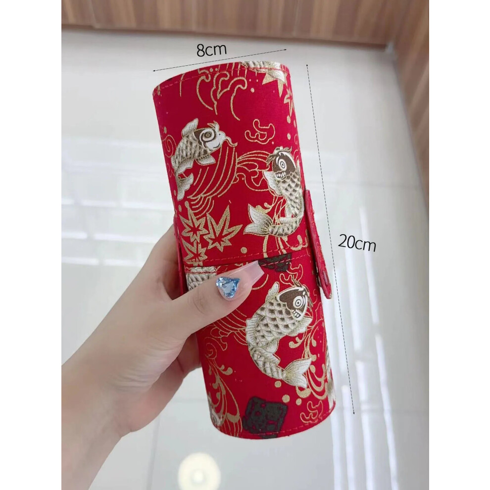 My Store (20X8cm) Makeup Brush Holder Large Capacity Make Up Brush Case Organizer Cosmetic Cup Cylinder Storage Bag