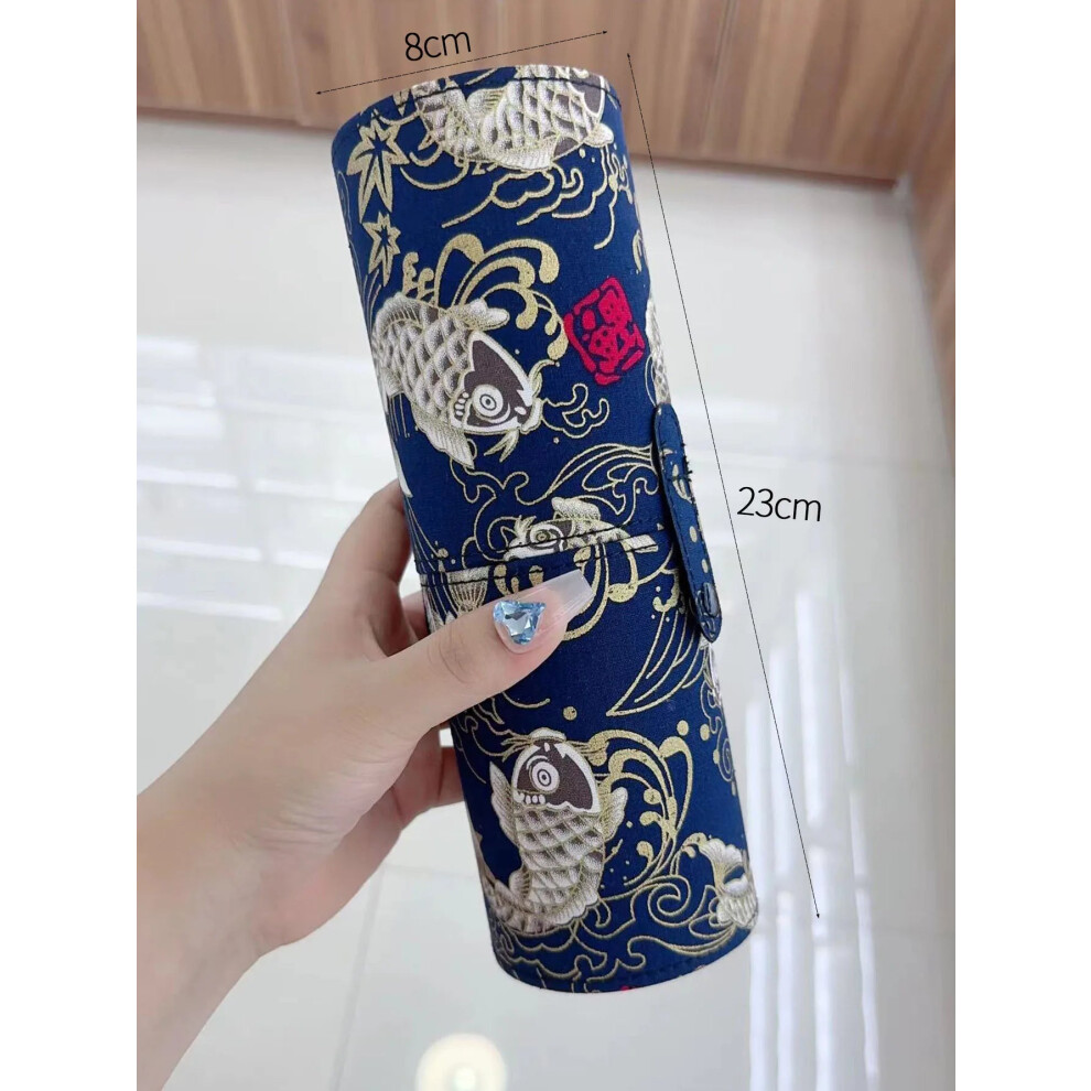 My Store (20X8cm) Makeup Brush Holder Large Capacity Make Up Brush Case Organizer Cosmetic Cup Cylinder Storage Bag