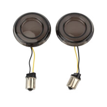 Motorfiets Gerookte LED Richtingaanwijzer Geel Stuurlamp 1156 voor  Touring Sportster XL883 X48 1200 Dyna