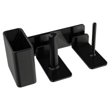 Space Efficient Drinkware Storage Rack for Slushies Maker Side Mounted Cup Lid and Straws Holder